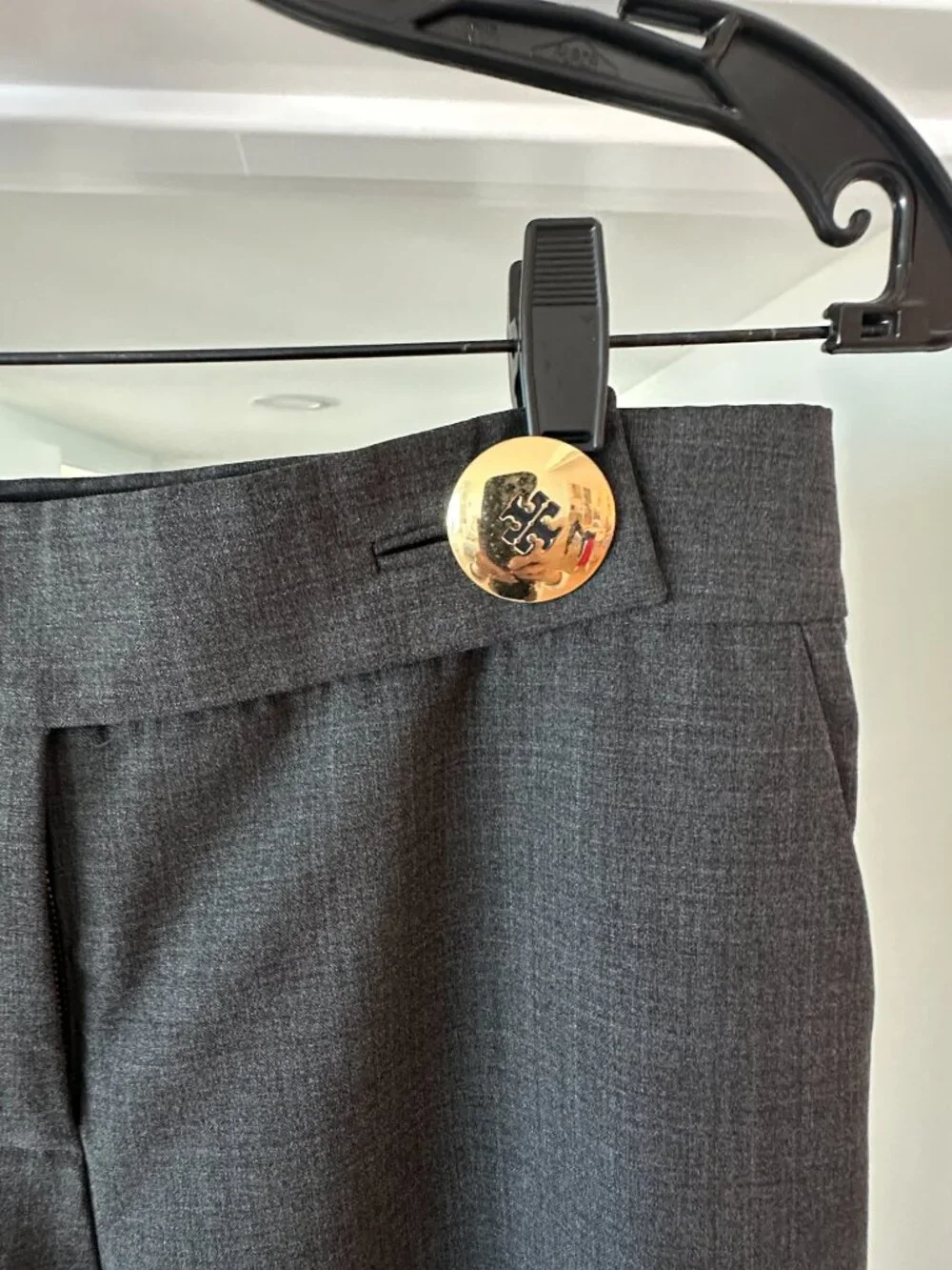 Tory Burch gray wool blend trouser dress pants